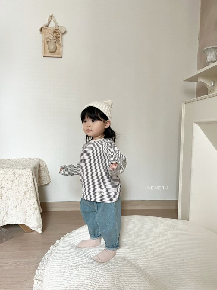 Neneru - Korean Baby Fashion - #babyoutfit - Bettu Stripes Tee - 5