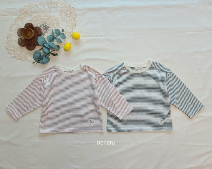 Neneru - Korean Baby Fashion - #babyoutfit - Bettu Stripes Tee - 6