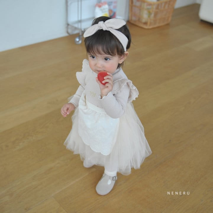 Neneru - Korean Baby Fashion - #babywear - Shushu Mesh Bodysuit Leggings Set with Hairband - 5