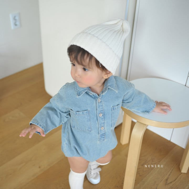 Neneru - Korean Baby Fashion - #onlinebabyboutique - Marie Denim Bodysuit - 5