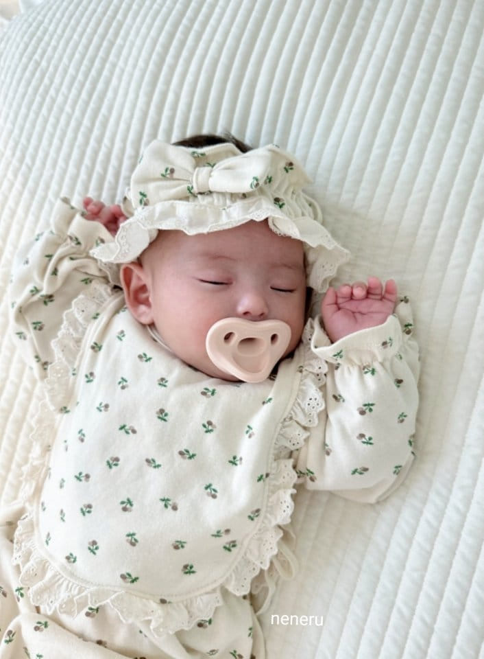 Neneru - Korean Baby Fashion - #babywear - Luda Bodysuit with Bib Hat Flower - 4