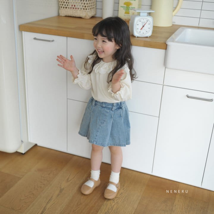 Neneru - Korean Baby Fashion - #onlinebabyshop - Twice Frill Tee - 6
