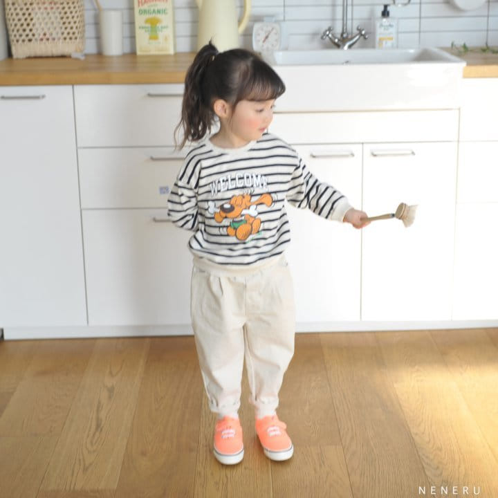 Neneru - Korean Children Fashion - #childofig - Plare Baggy Pants Ivory - 5
