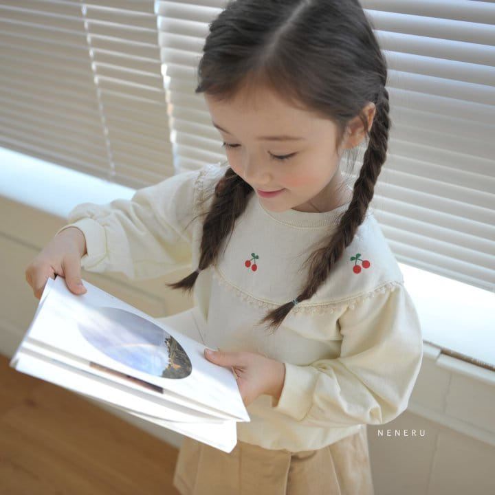 Neneru - Korean Children Fashion - #childofig - Color Cherry Tee - 4