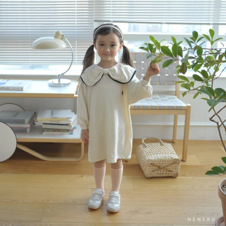 Neneru - Korean Children Fashion - #discoveringself - New Ribbon One-piece - 2