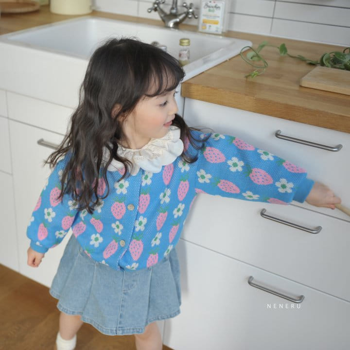 Neneru - Korean Children Fashion - #discoveringself - Kid Strawberry Flower Cardigan - 7