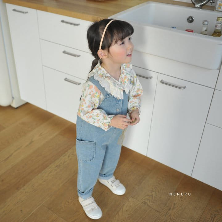 Neneru - Korean Children Fashion - #fashionkids - Nuk Denim Dungarees Pants - 3