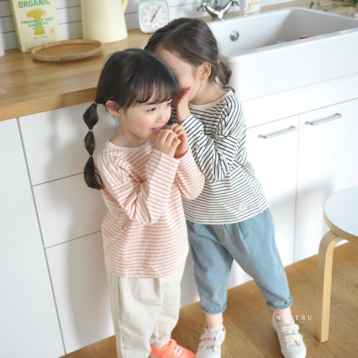 Neneru - Korean Children Fashion - #fashionkids - Plare Baggy Pants Ivory - 10