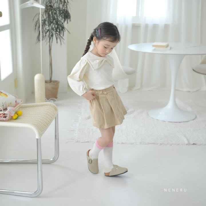 Neneru - Korean Children Fashion - #fashionkids - Belly Skirt Pants Beige - 9