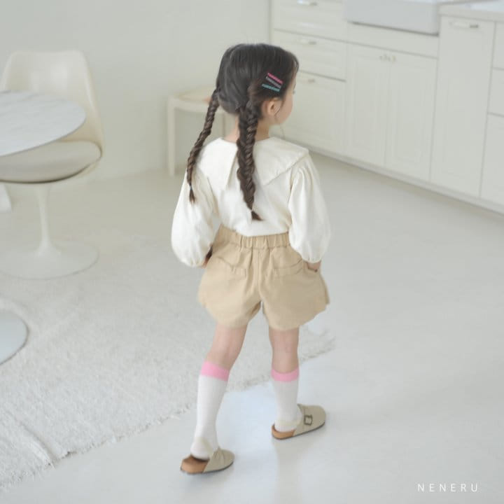 Neneru - Korean Children Fashion - #kidsshorts - Belly Skirt Pants Beige - 10
