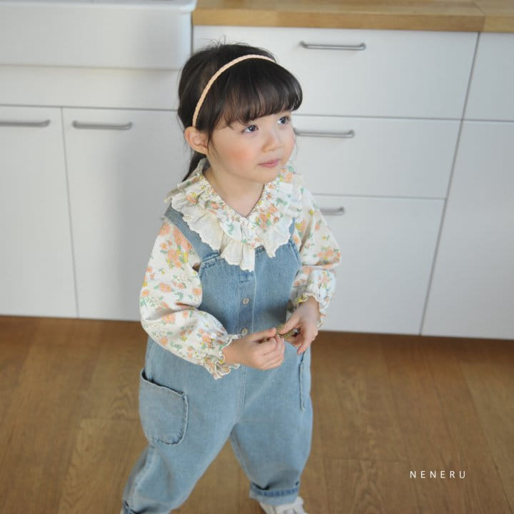 Neneru - Korean Children Fashion - #kidsstore - Nuk Denim Dungarees Pants - 5