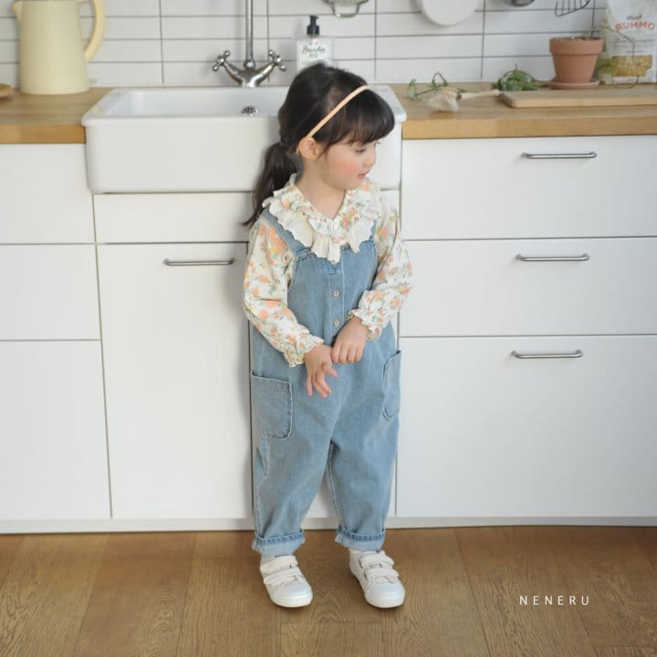 Neneru - Korean Children Fashion - #kidzfashiontrend - Nuk Denim Dungarees Pants - 6