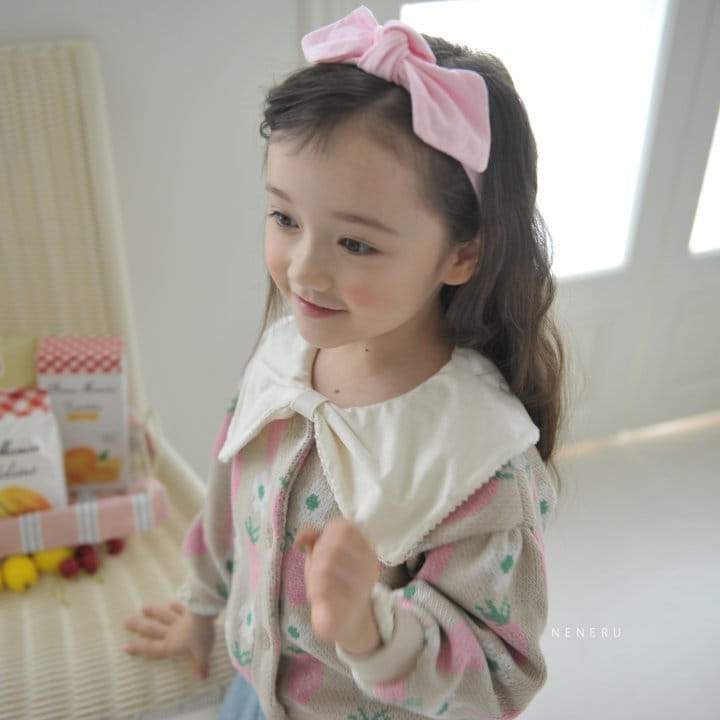 Neneru - Korean Children Fashion - #kidzfashiontrend - Kid Strawberry Flower Cardigan - 11