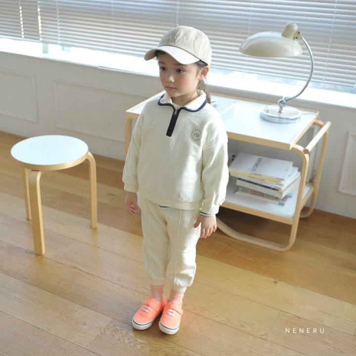 Neneru - Korean Children Fashion - #littlefashionista - Twotwo Collar Top Bottom Set - 7