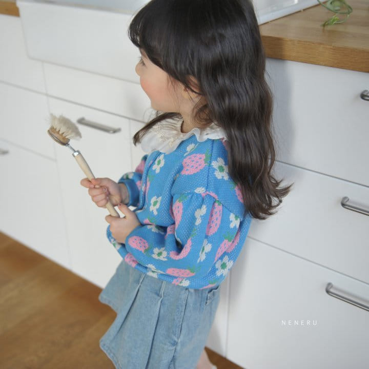 Neneru - Korean Children Fashion - #stylishchildhood - Kid Strawberry Flower Cardigan - 3