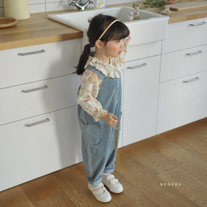 Neneru - Korean Children Fashion - #todddlerfashion - Nuk Denim Dungarees Pants - 12