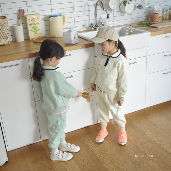 Neneru - Korean Children Fashion - #todddlerfashion - Twotwo Collar Top Bottom Set - 11
