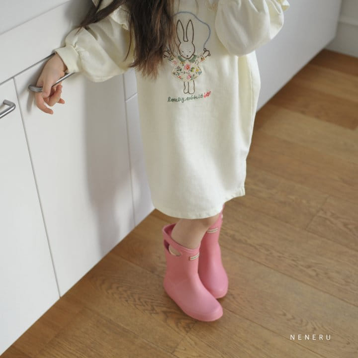 Neneru - Korean Children Fashion - #toddlerclothing - Jumping Rabbit One-piece - 6