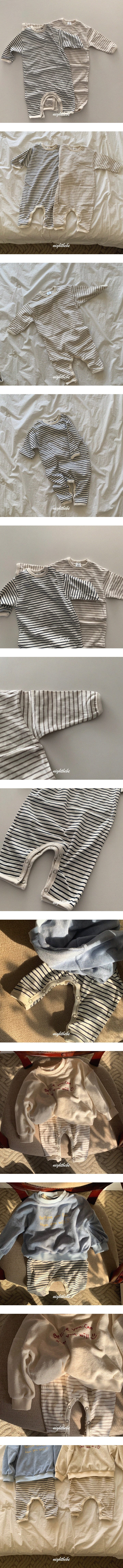 Night Bebe - Korean Baby Fashion - #babyfever - Stripes Bodysuit