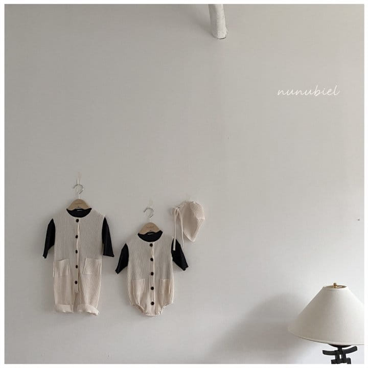 Nunubiel - Korean Baby Fashion - #babywear - Accordion Bodysuit with Bonnet - 3