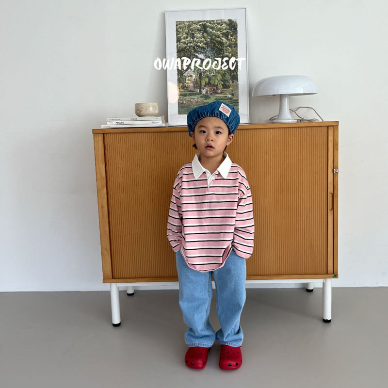 O Wa - Korean Children Fashion - #childofig - Denim Beret Hat - 3