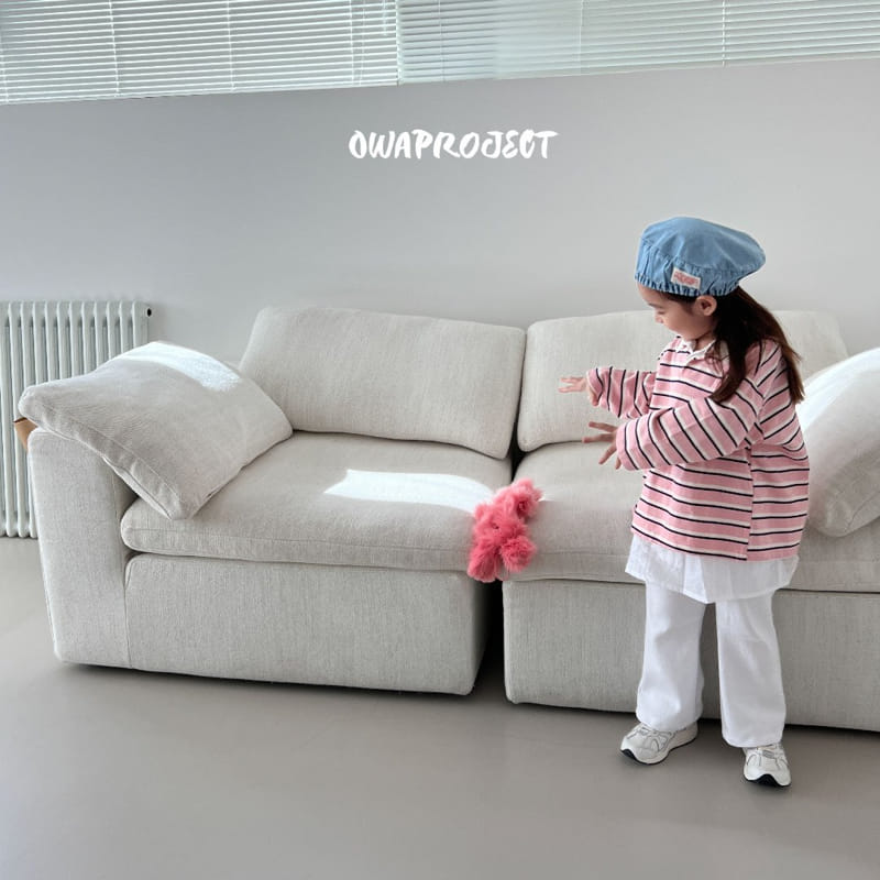 O Wa - Korean Children Fashion - #littlefashionista - Denim Beret Hat - 12