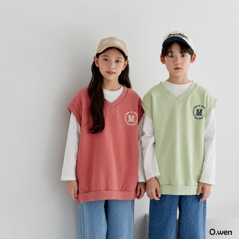O Wen - Korean Children Fashion - #childofig - M Sweatshirt Vest - 11