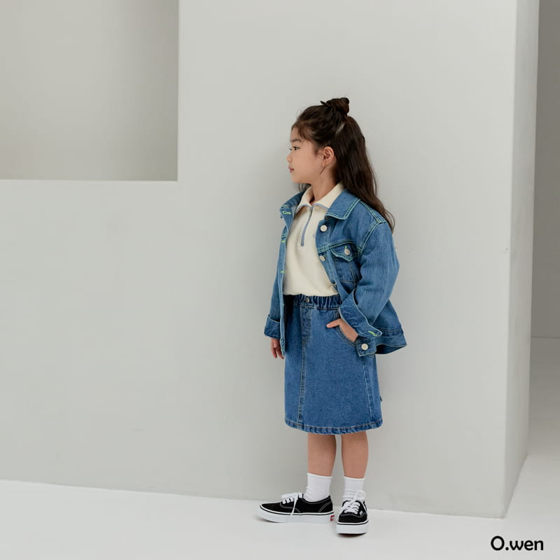 O Wen - Korean Children Fashion - #designkidswear - Angen Denim Skirt - 7
