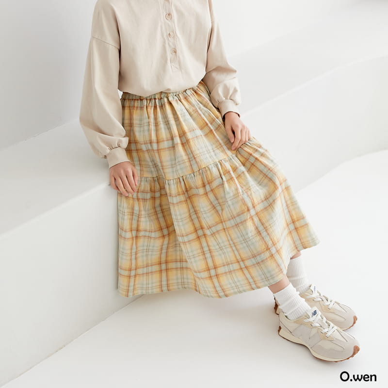 O Wen - Korean Children Fashion - #designkidswear - Spring Check Skirt - 11