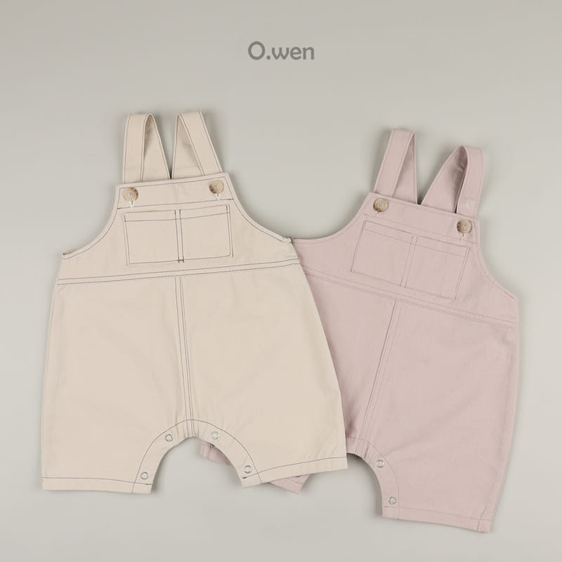 O Wen - Korean Children Fashion - #kidsshorts - Bebe Cotton Dungarees - 3
