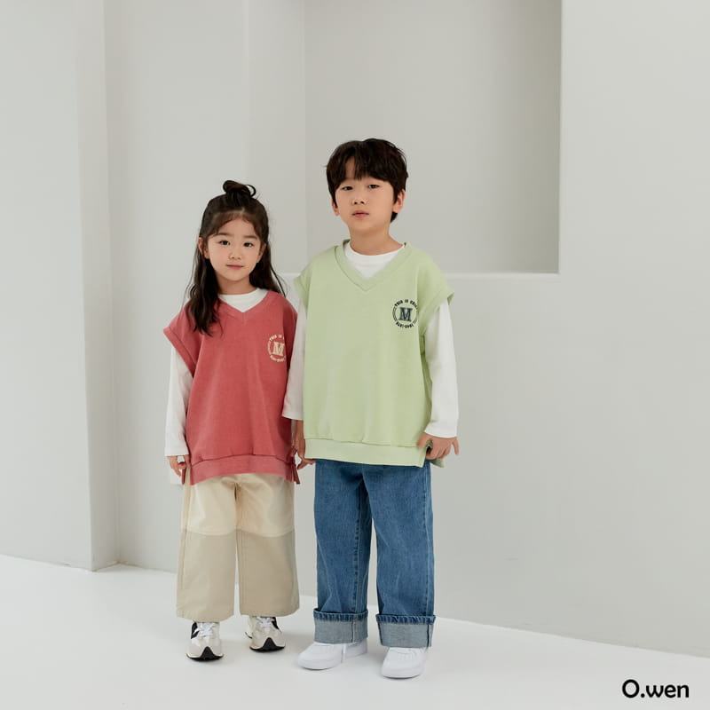 O Wen - Korean Children Fashion - #kidsshorts - M Sweatshirt Vest - 4