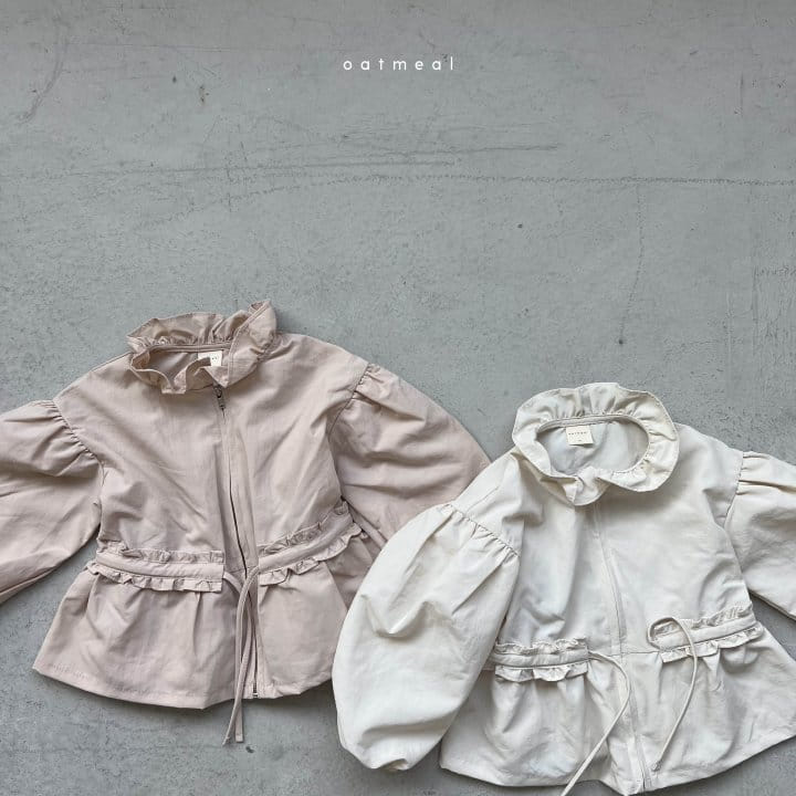 Oatmeal - Korean Children Fashion - #Kfashion4kids - Mer Frill Jacket
