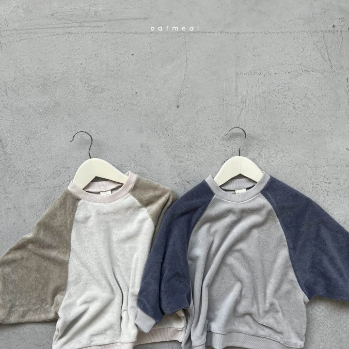 Oatmeal - Korean Children Fashion - #designkidswear - Labo Towel Raglan Sweatshirt