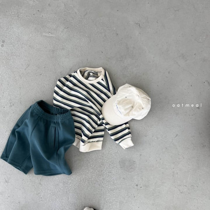 Oatmeal - Korean Children Fashion - #littlefashionista - Tone Stripes Sweatshirt - 5