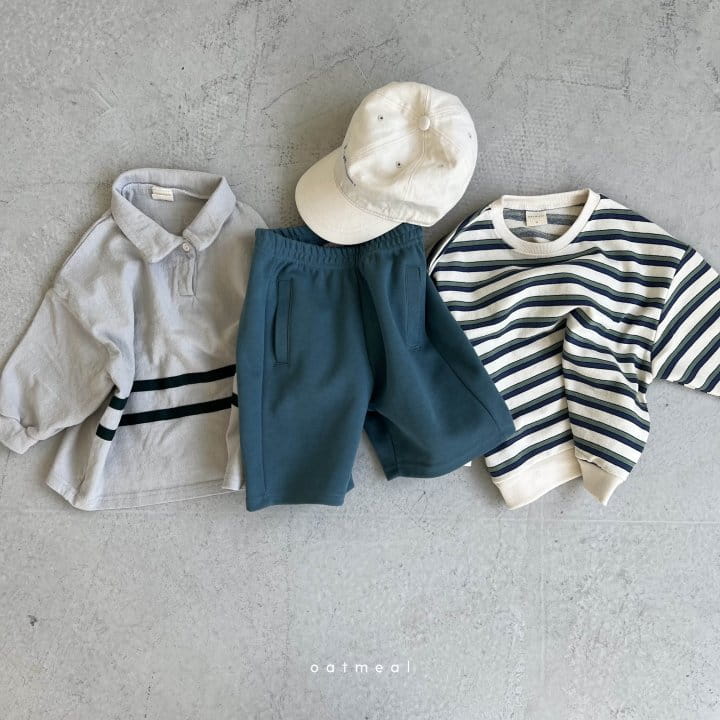 Oatmeal - Korean Children Fashion - #stylishchildhood - Tone Stripes Sweatshirt - 11