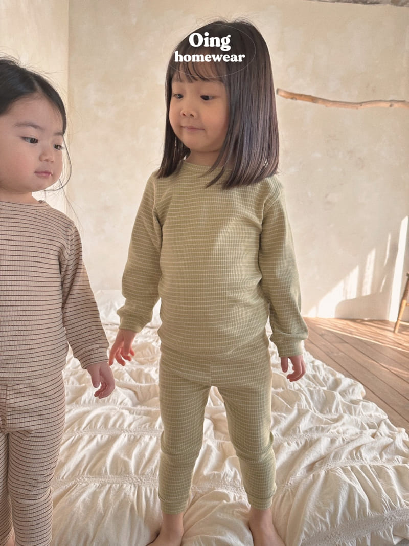 Oing - Korean Children Fashion - #designkidswear - Stripes Top Bottom Set - 9