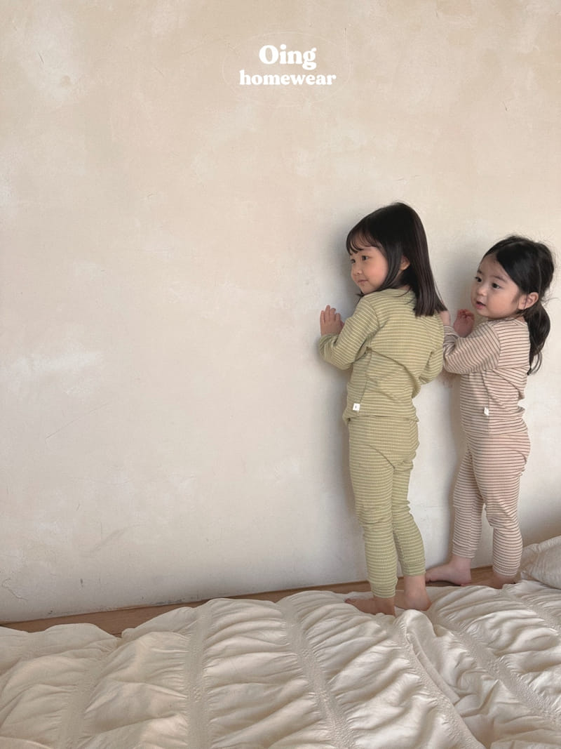 Oing - Korean Children Fashion - #kidsshorts - Stripes Top Bottom Set - 12