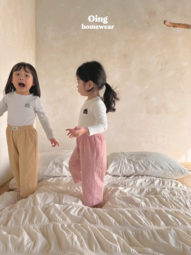 Oing - Korean Children Fashion - #kidsstore - Label Pajama Pants - 6
