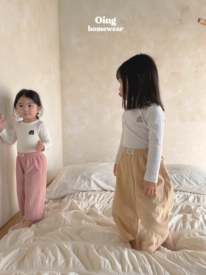 Oing - Korean Children Fashion - #kidzfashiontrend - Label Pajama Pants - 7