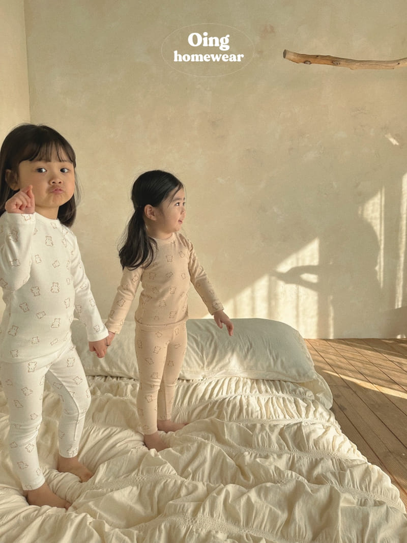 Oing - Korean Children Fashion - #littlefashionista - Teddy Top Bottom Set - 10
