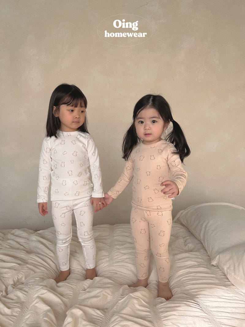 Oing - Korean Children Fashion - #minifashionista - Teddy Top Bottom Set - 12
