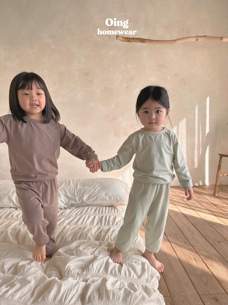 Oing - Korean Children Fashion - #toddlerclothing - Mochi Piping Top Bottom Set - 8