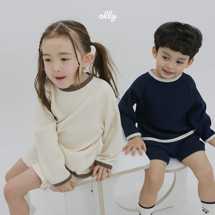 Ollymarket - Korean Children Fashion - #discoveringself - Waffle Top Bottom Set - 2