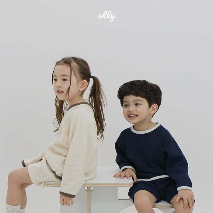 Ollymarket - Korean Children Fashion - #fashionkids - Waffle Top Bottom Set - 3