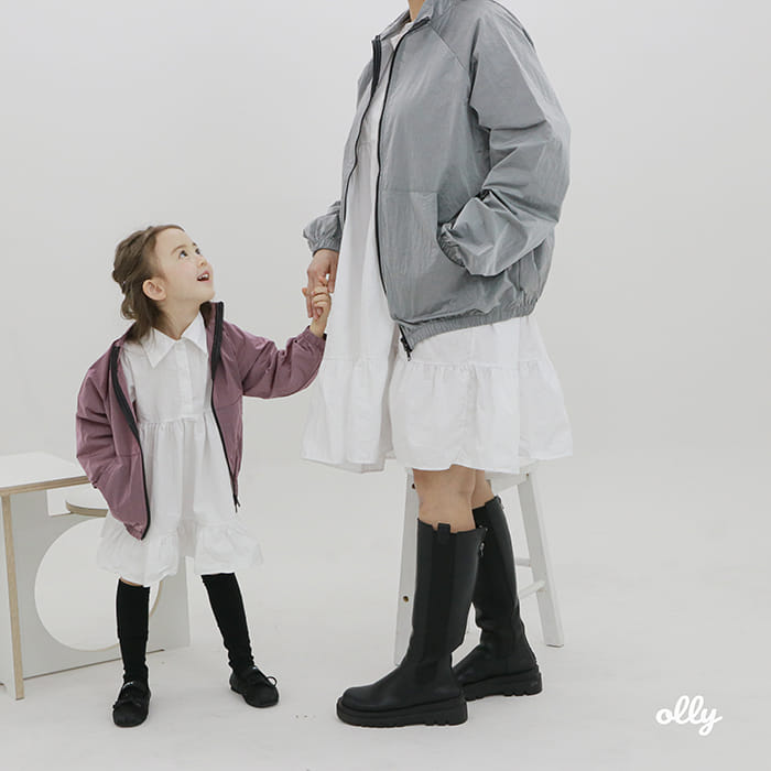 Ollymarket - Korean Children Fashion - #kidsshorts - Gloosy Jacket with Mom - 10