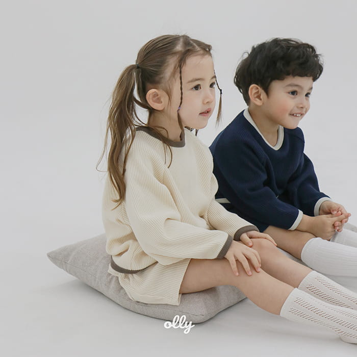 Ollymarket - Korean Children Fashion - #kidzfashiontrend - Waffle Top Bottom Set - 6