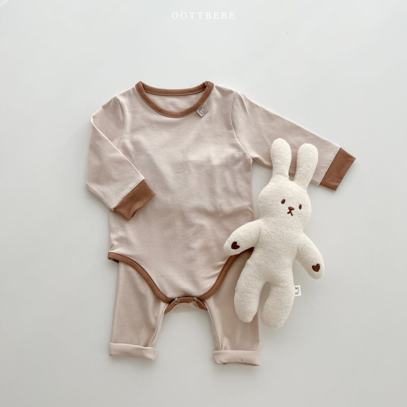 Oott Bebe - Korean Baby Fashion - #babyclothing - Sticky Modal Bodysuit with Leggings - 10