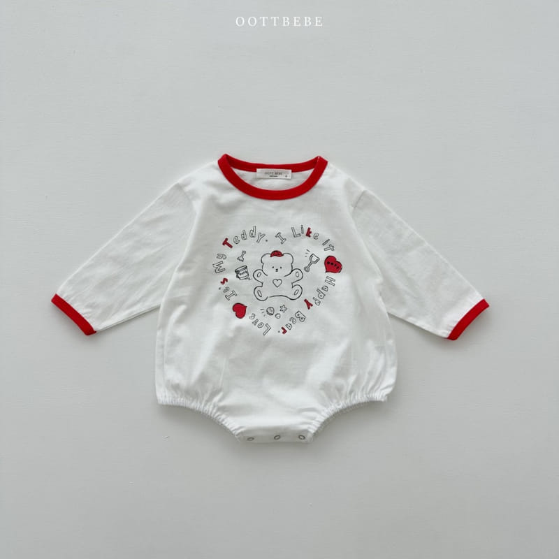 Oott Bebe - Korean Baby Fashion - #babyfever - Sketch Piping Bodysuit