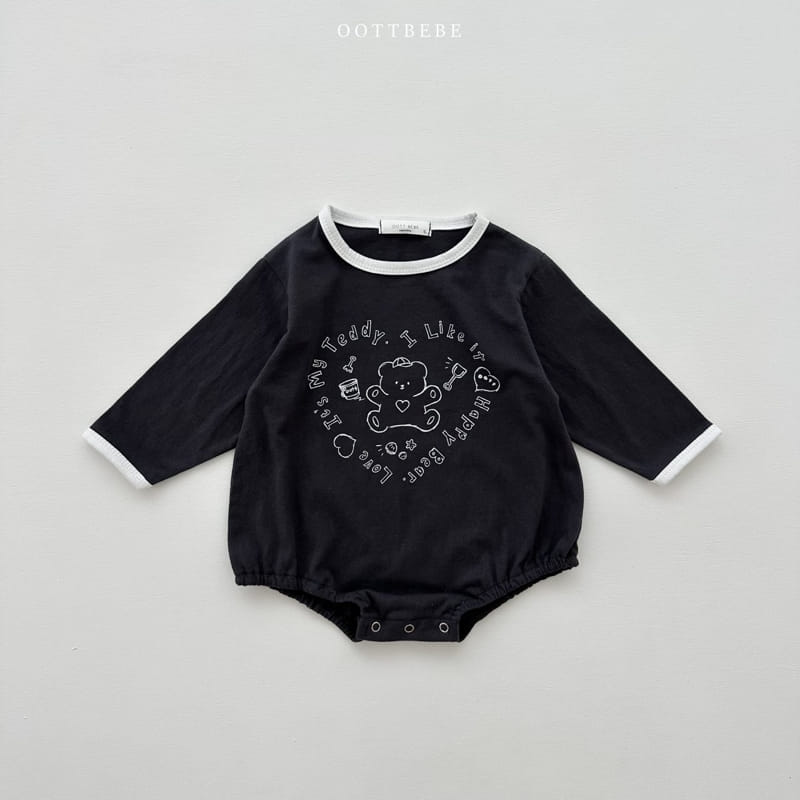 Oott Bebe - Korean Baby Fashion - #babygirlfashion - Sketch Piping Bodysuit - 2