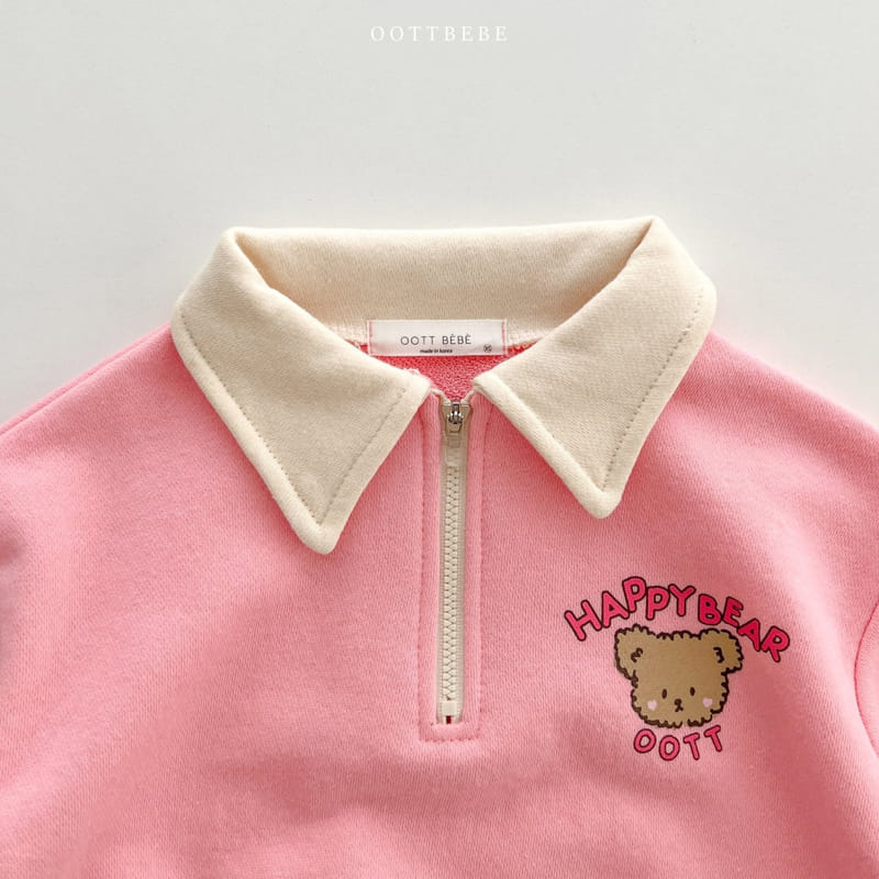 Oott Bebe - Korean Children Fashion - #Kfashion4kids - Happy Bear Collar Sweatshirt  - 9